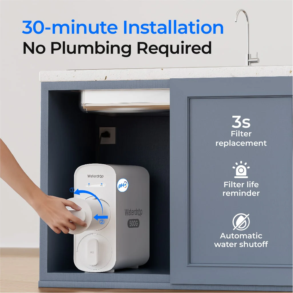 Waterdrop G5P500A Alkaline Reverse Osmosis Water Filter - Image 8