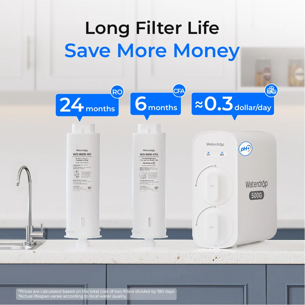 Waterdrop G5P500A Alkaline Reverse Osmosis Water Filter - Image 9