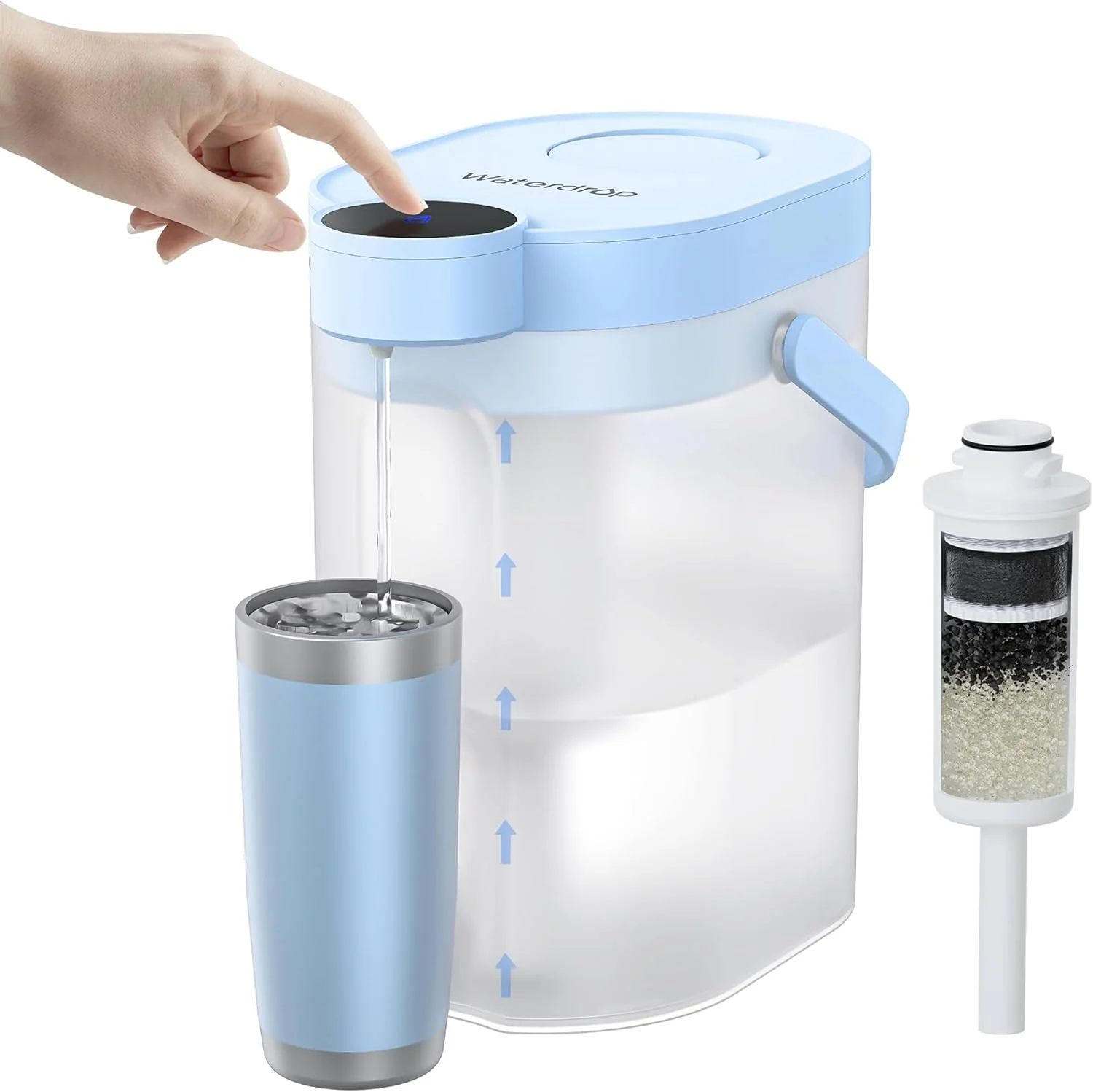 Waterdrop Electric Water Filter Pitcher ED06W, 200-Gallon Capacity, Soft Water System - Image 11