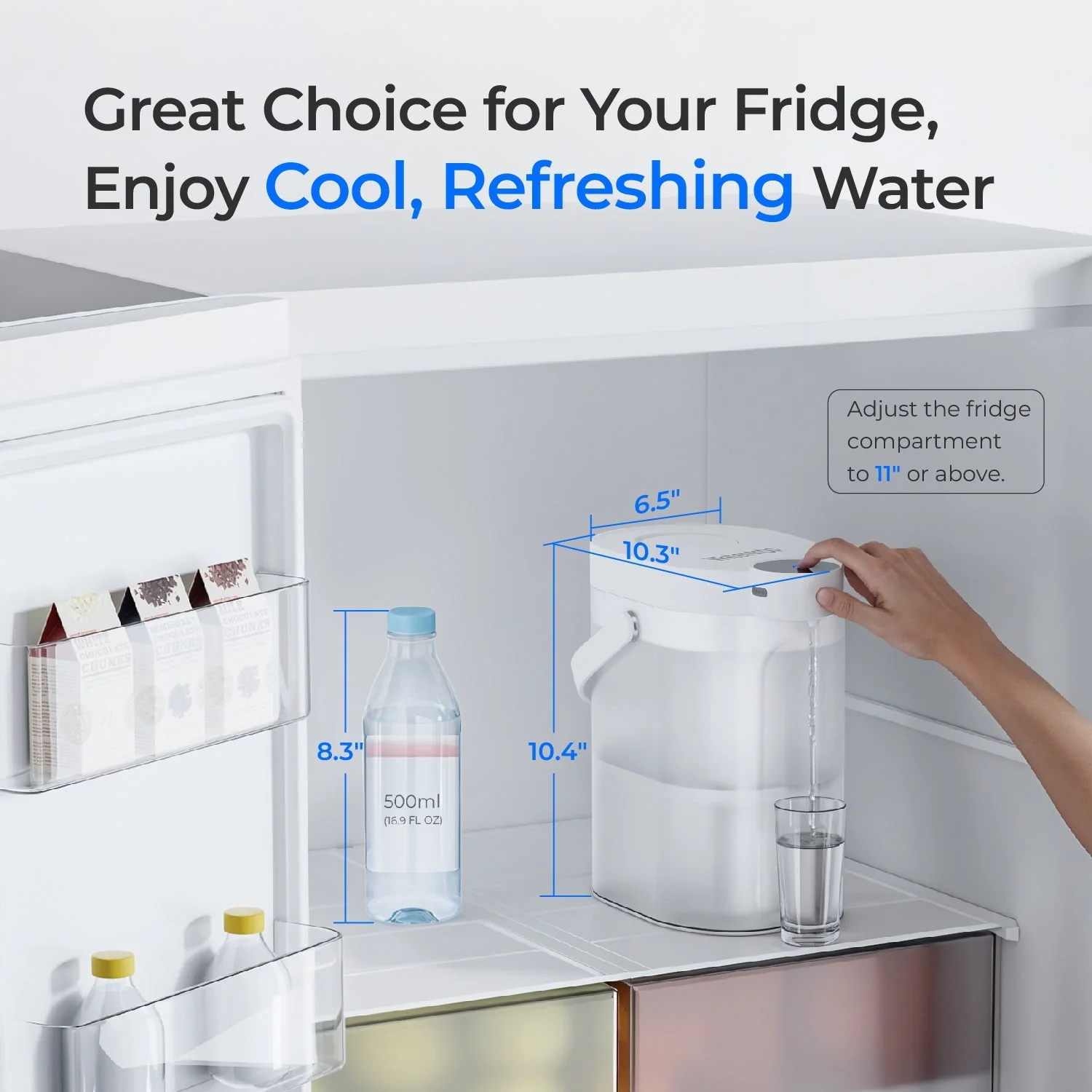 Waterdrop Electric Water Filter Pitcher ED06W, 200-Gallon Capacity, Soft Water System - Image 6