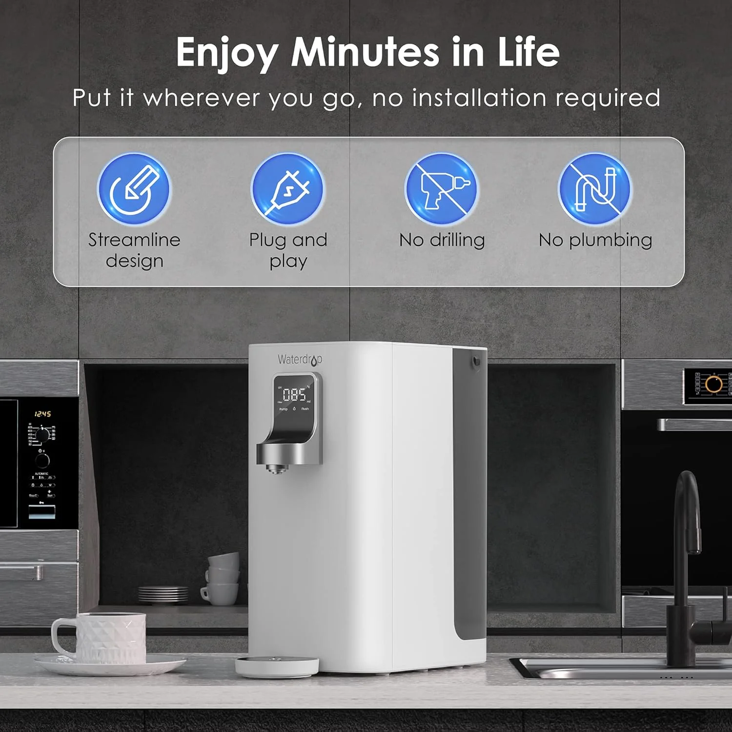Waterdrop K19-H-Instant Hot Countertop RO System - Image 5