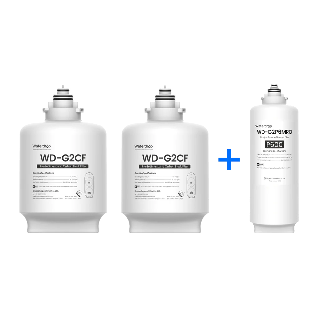 Waterdrop G2P600 RO System Replacement Filters Set - 600 GPD