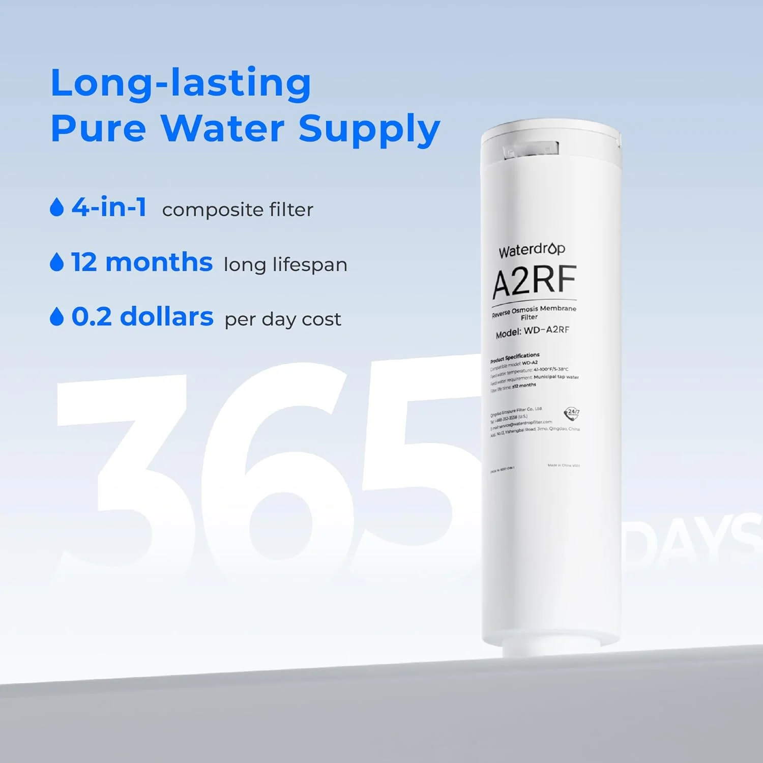 Waterdrop A2RF-RO Water Filter for WD-A2 Countertop RO System - Image 4
