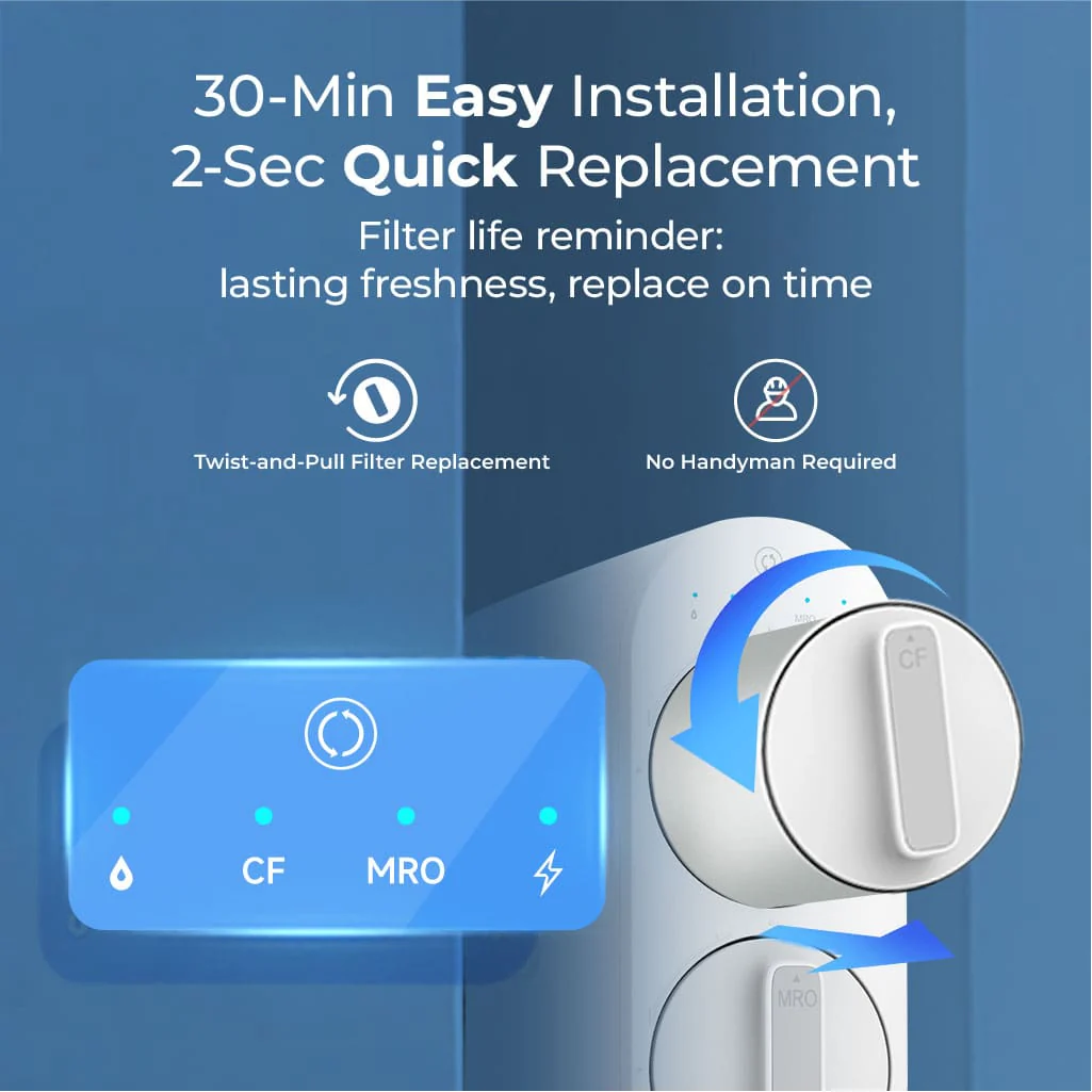 Waterdrop Reverse Osmosis Water Filtration System for Home, G2P600 - Image 4