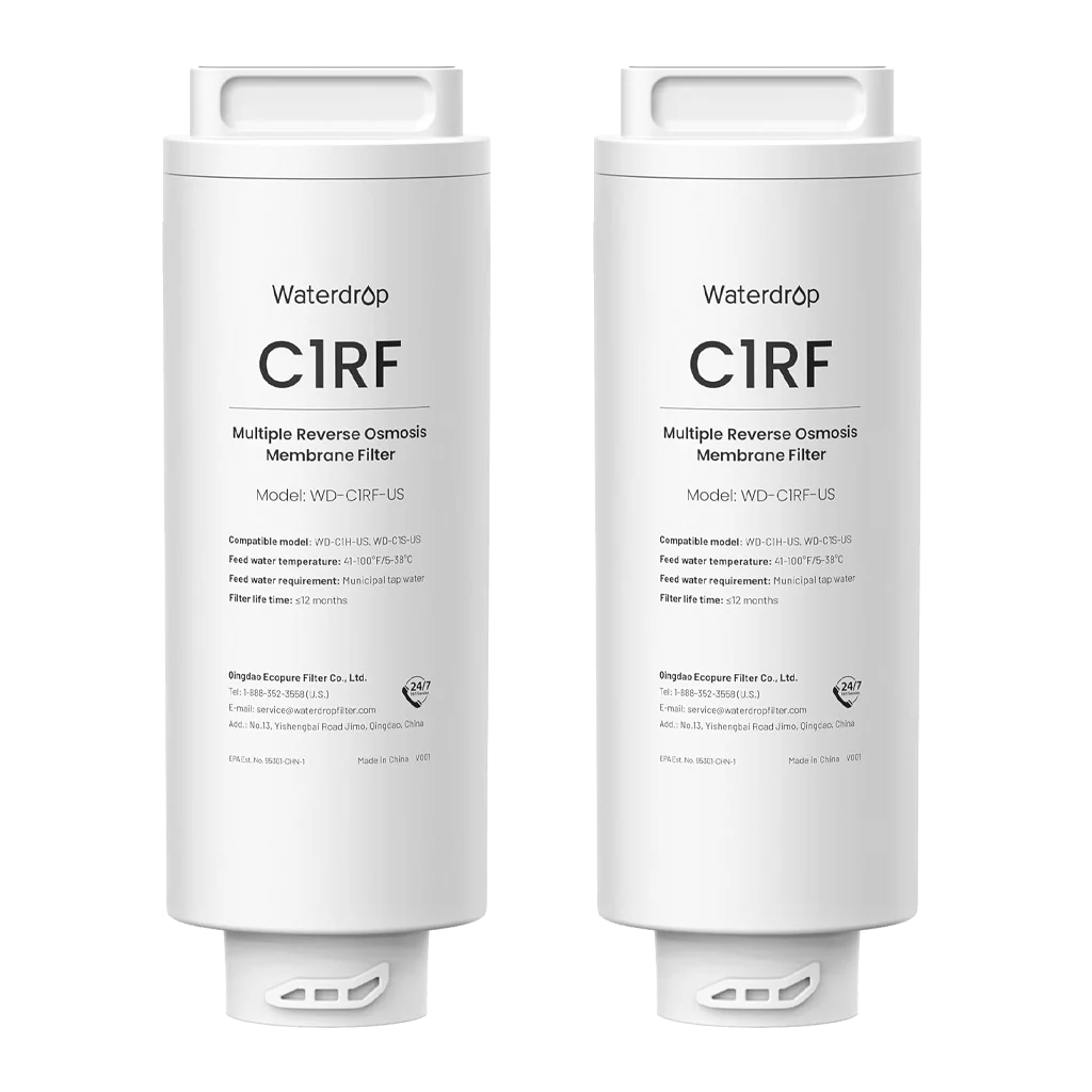 WD-C1RF Filter for Waterdrop C1H Reverse Osmosis System, 2-YEAR COMBO