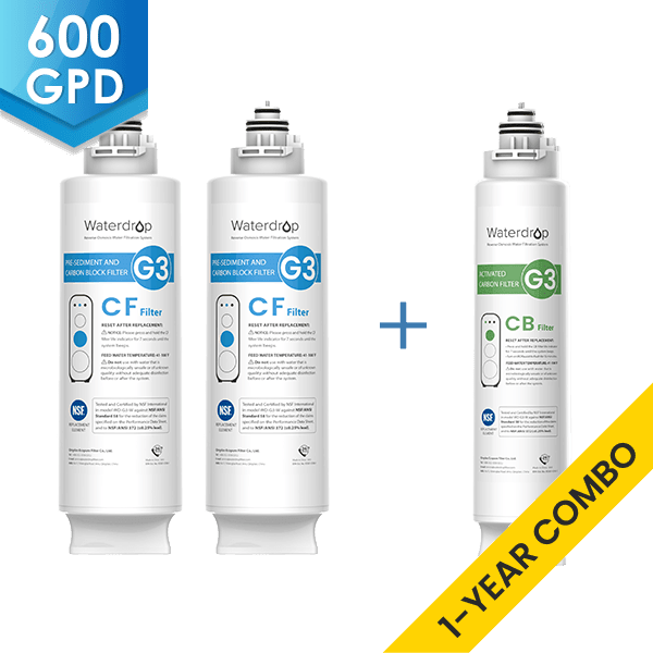 Waterdrop G3P600 RO System Replacement Filters Set - 600 GPD - Image 9