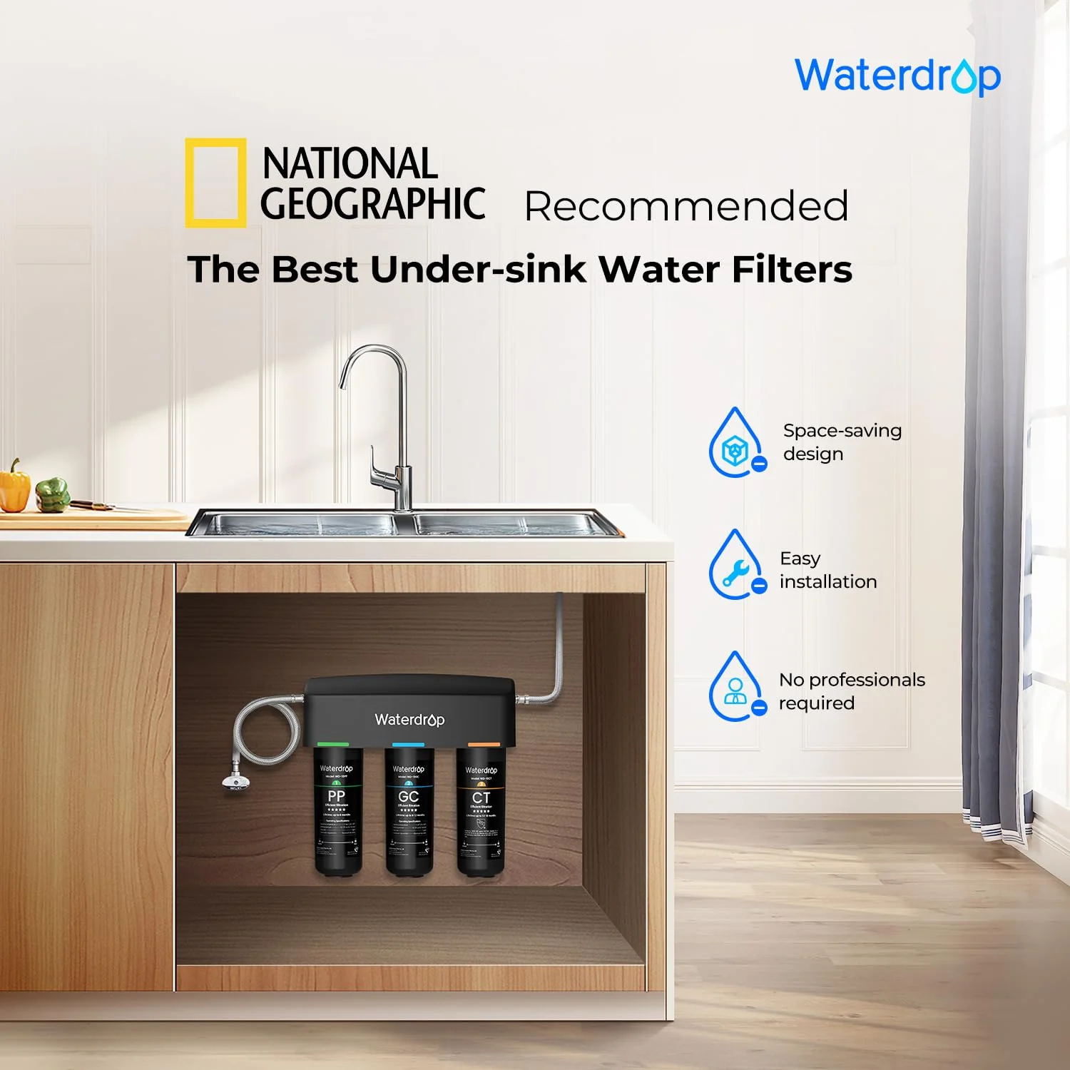3-stage Under Counter Direct Connect Filtration System Waterdrop TSA - Image 5