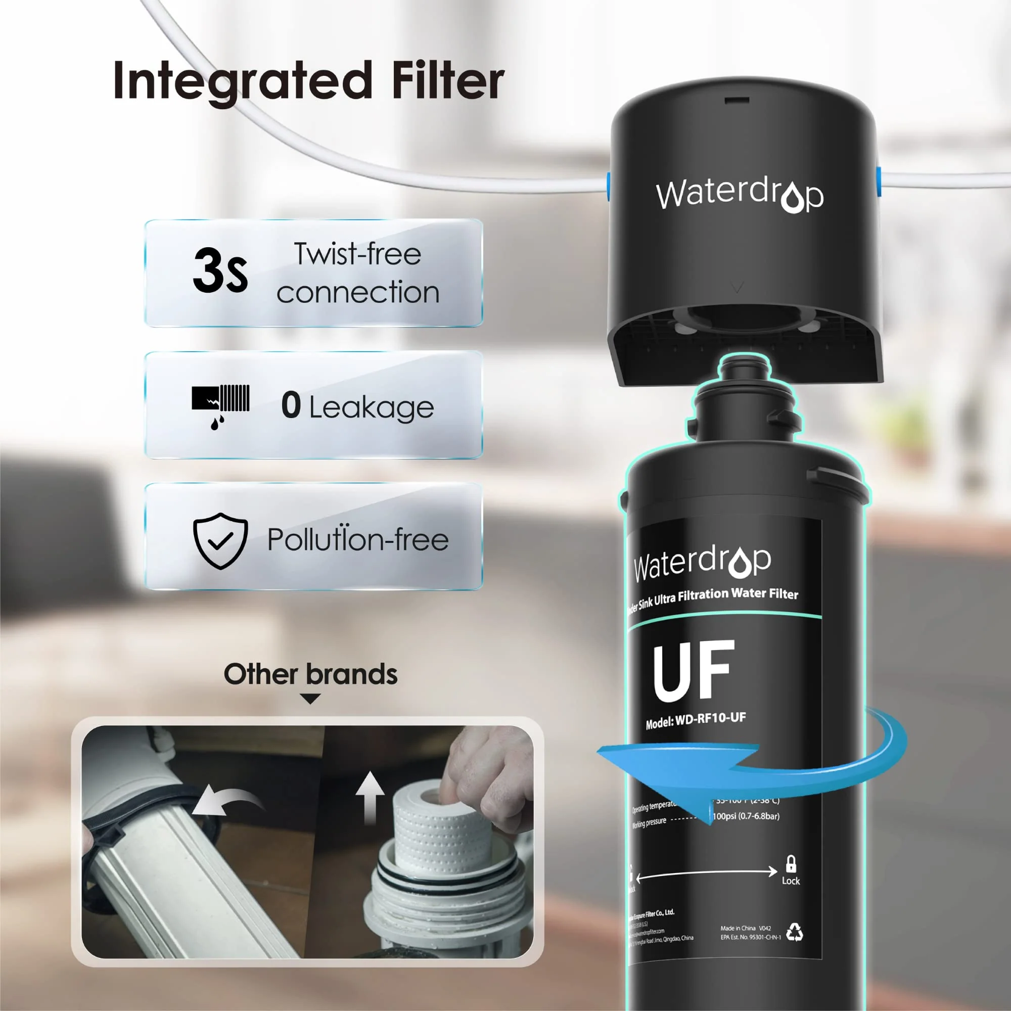 Undersink Ultrafiltration Water Filter System With Dedicated Faucet - Image 6