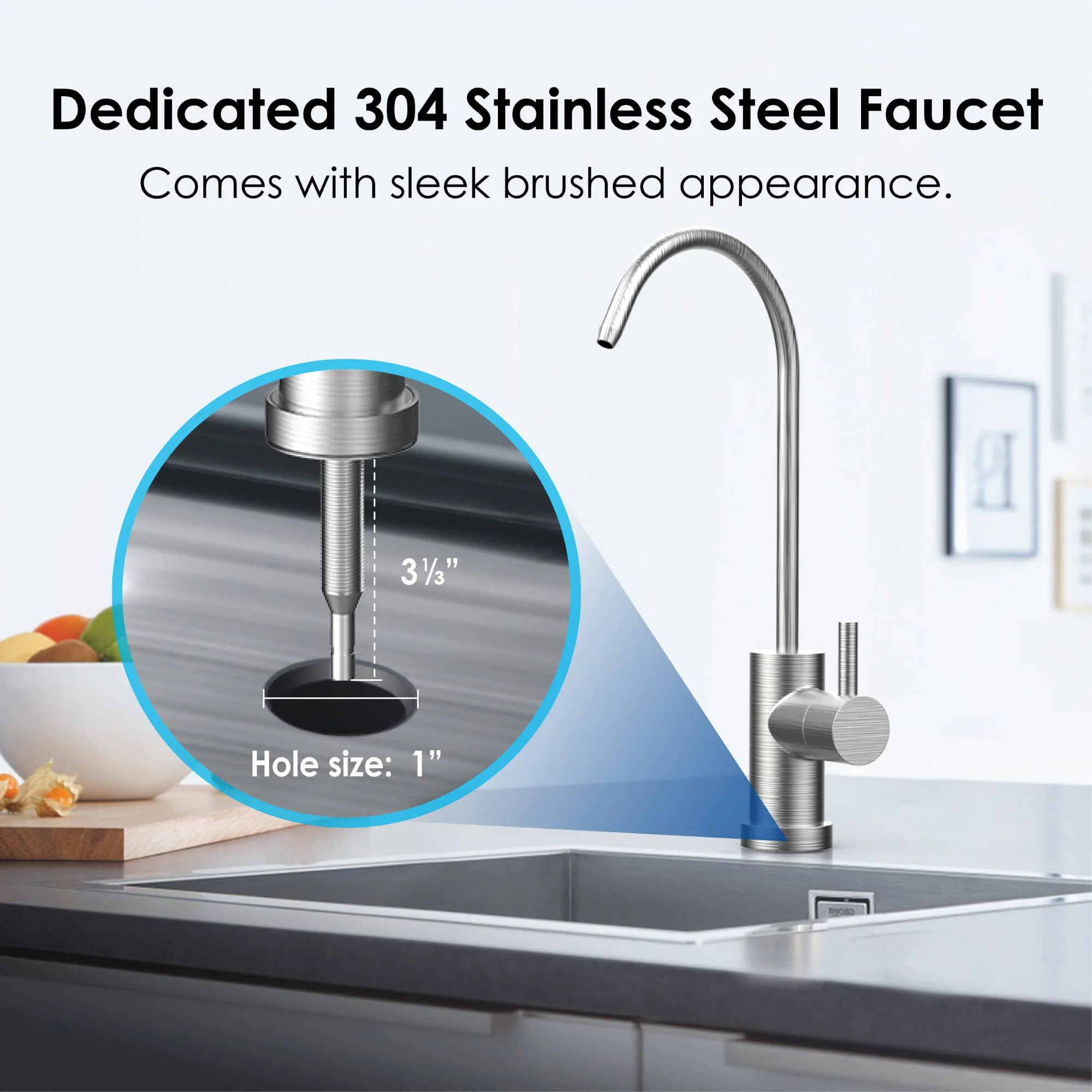 Undersink Ultrafiltration Water Filter System With Dedicated Faucet - Image 9