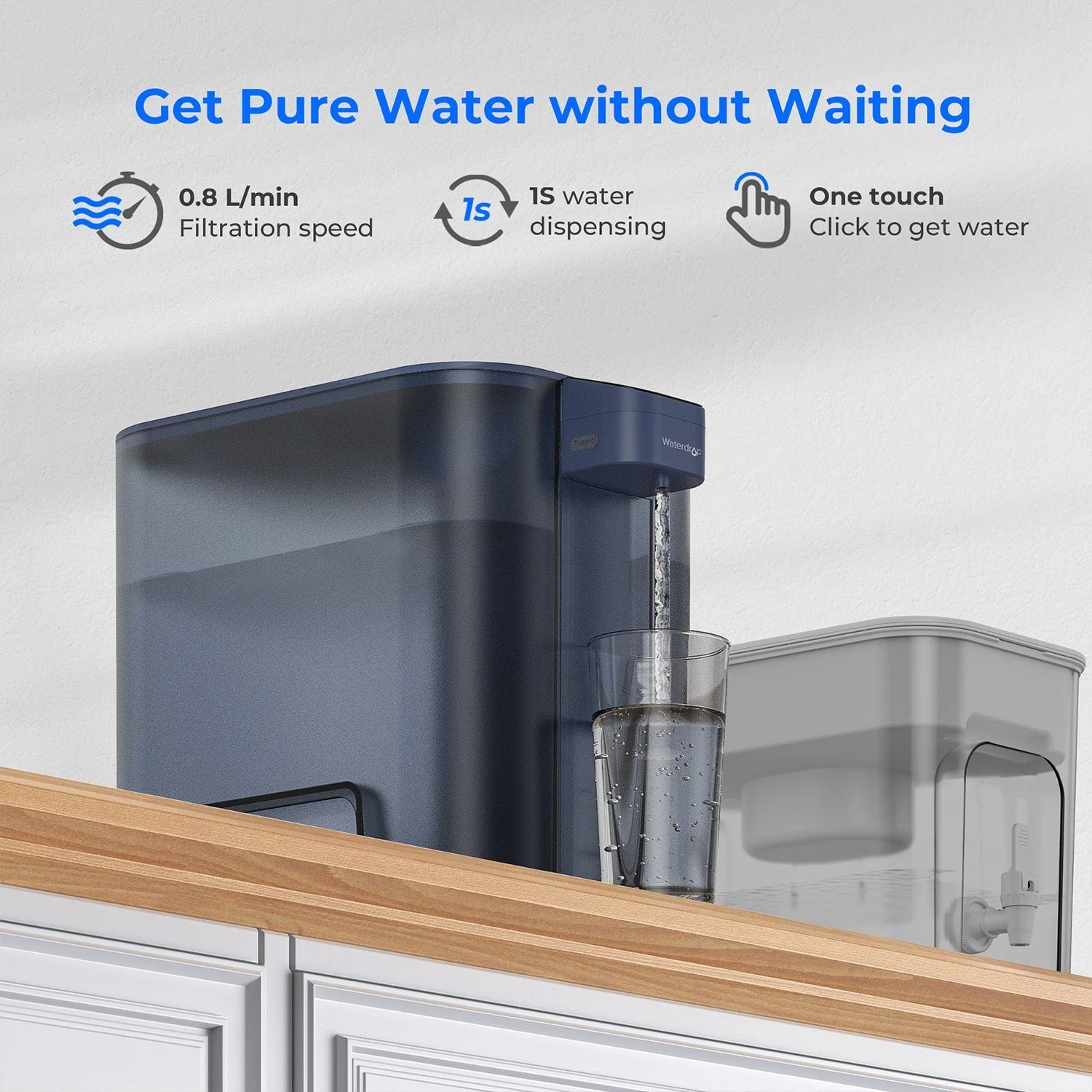 Electric Water Filter Pitcher, Instant Water Dispenser ED04, 200-Gallon - Image 12