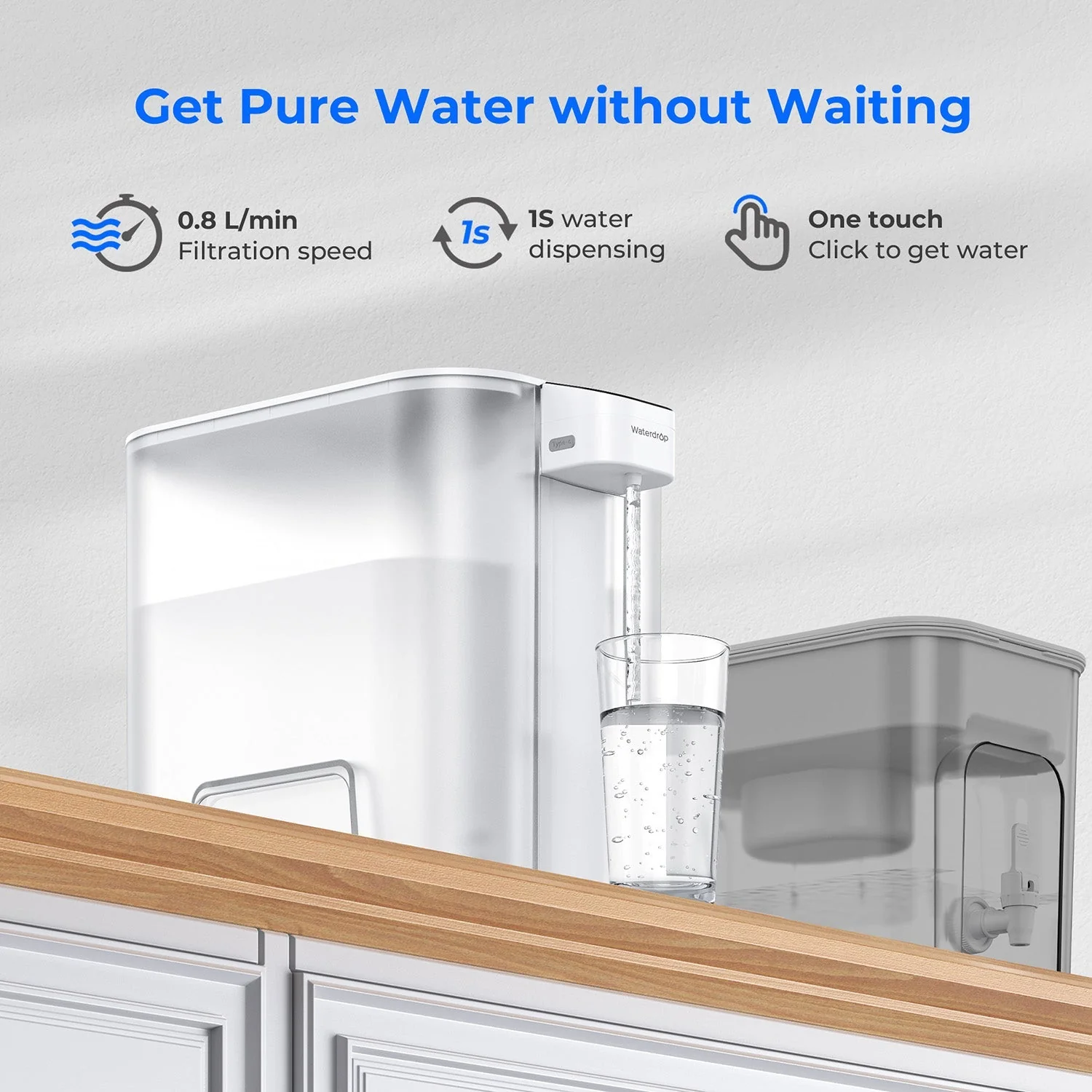 Electric Water Filter Pitcher, Instant Water Dispenser ED04, 200-Gallon - Image 4