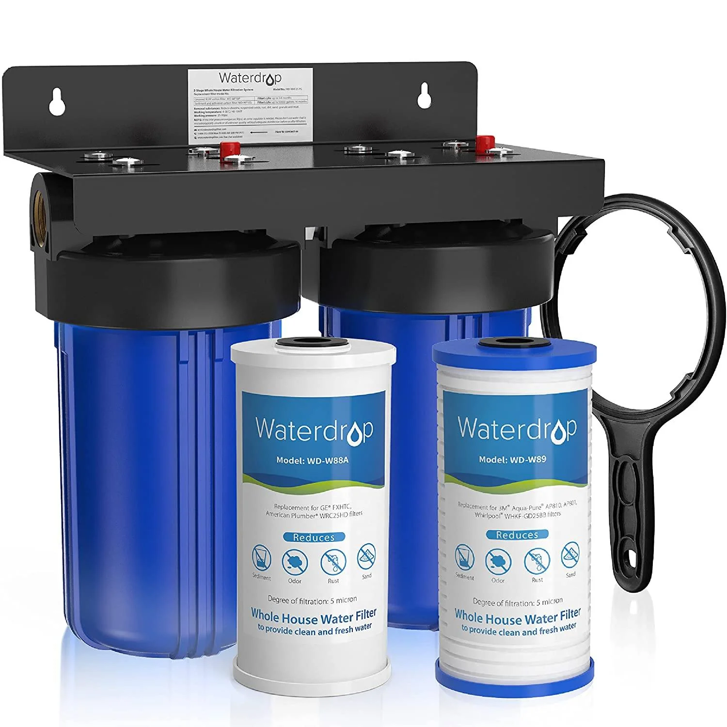 Waterdrop WHF21-PG 5 Micron 2-Stage Whole House Water Filtration System - Image 5