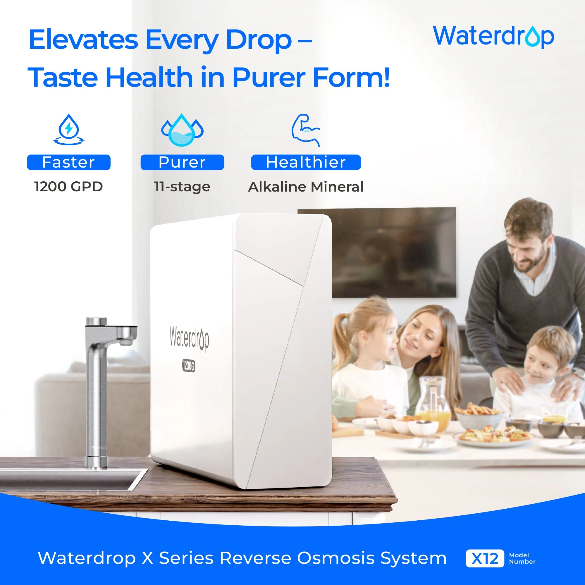Waterdrop X Series Reverse Osmosis System, X12-BFC2 - Image 3