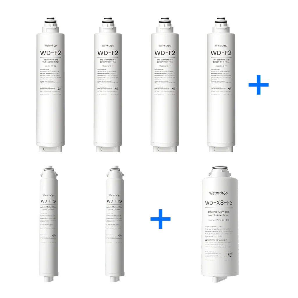 Waterdrop X8 RO System Replacement Filter Combo Set - 800GPD - Image 2