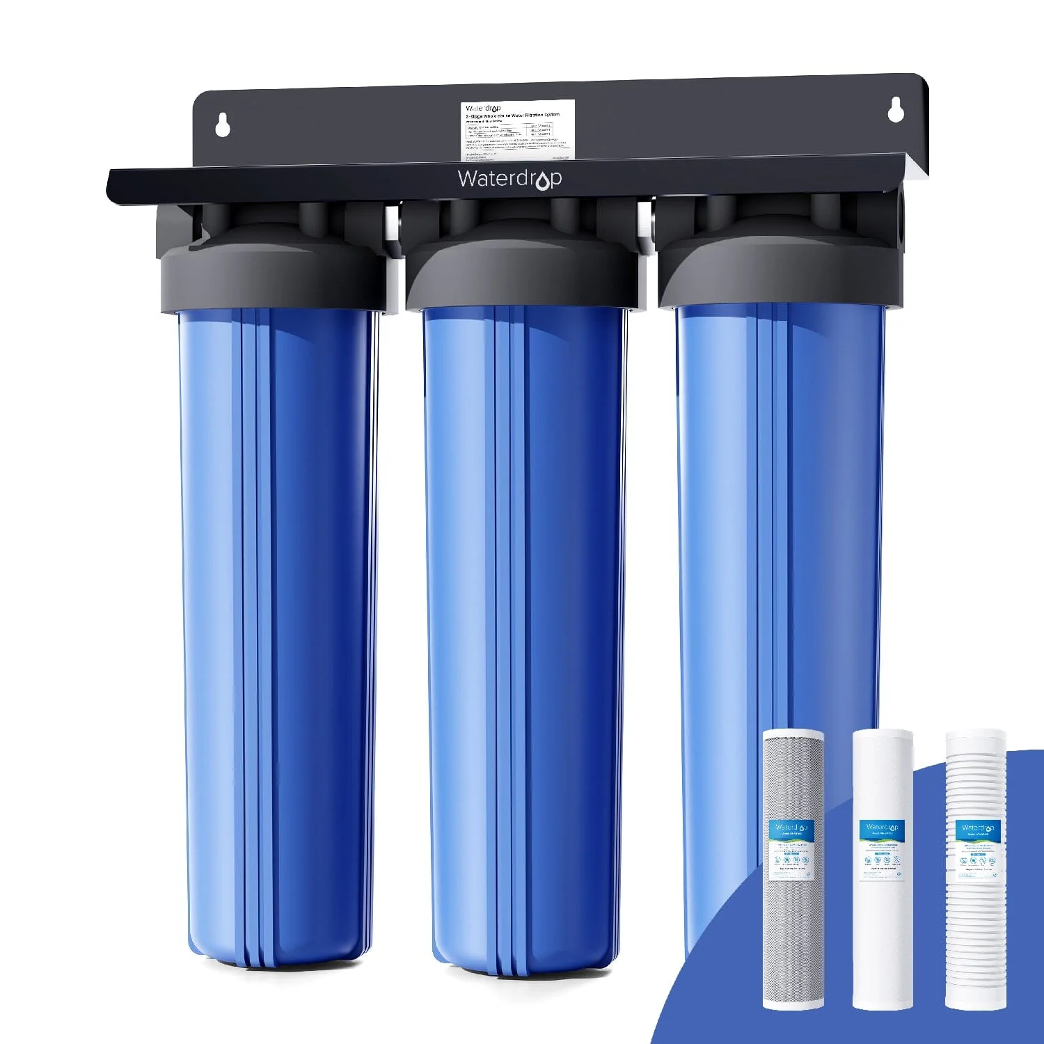 Waterdrop 3-Stage Whole House Water Filter System with Carbon Filter & Sediment Filter - Image 5